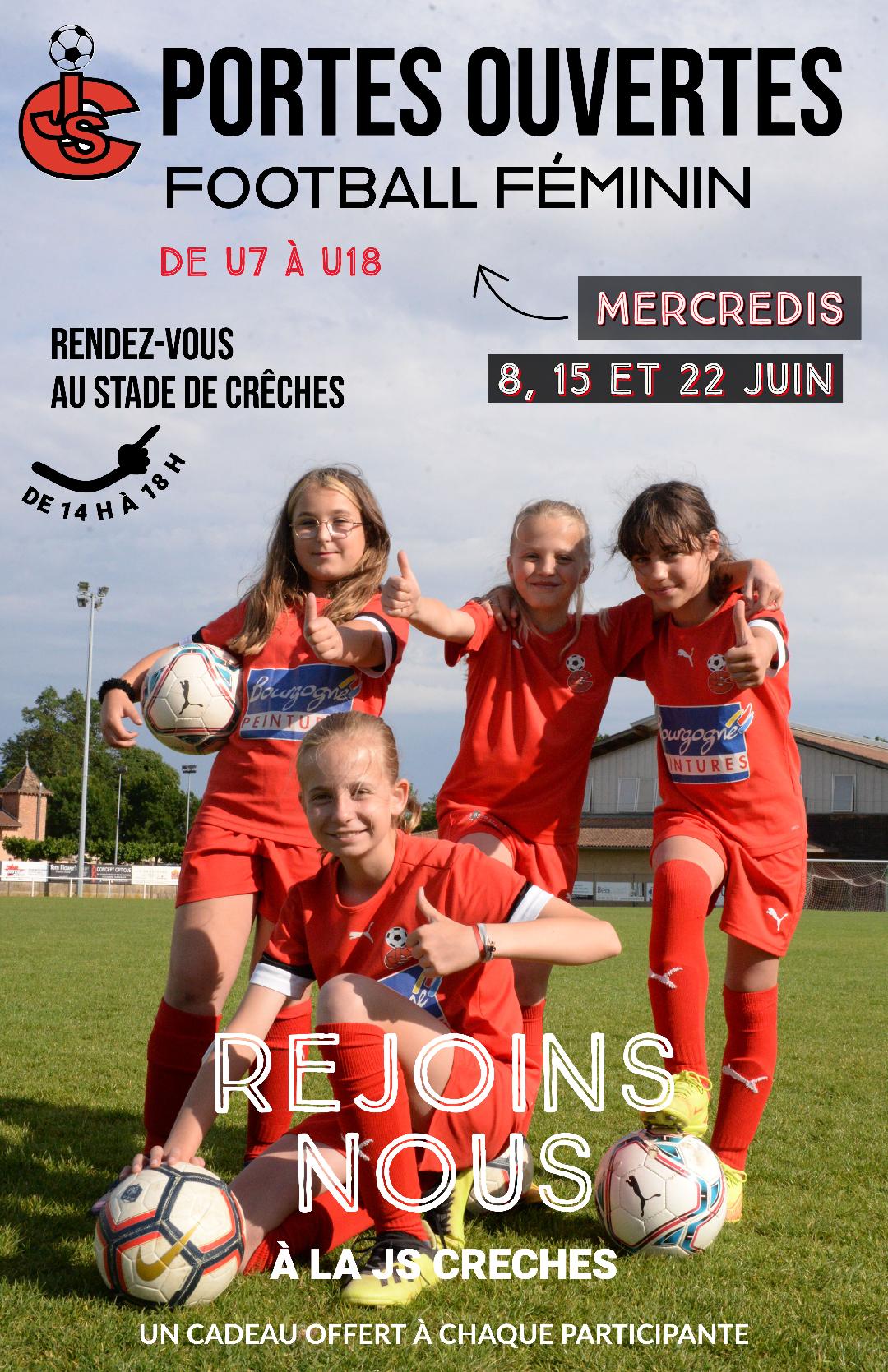 Actualité Journées Portes Ouvertes Féminines Club Football Jsc Jeunesse Sportive Crechoise 0840